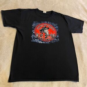 Vintage Symes‎ Hot Springs Blues Festival T-Shirt Mens Large Black Montana Music